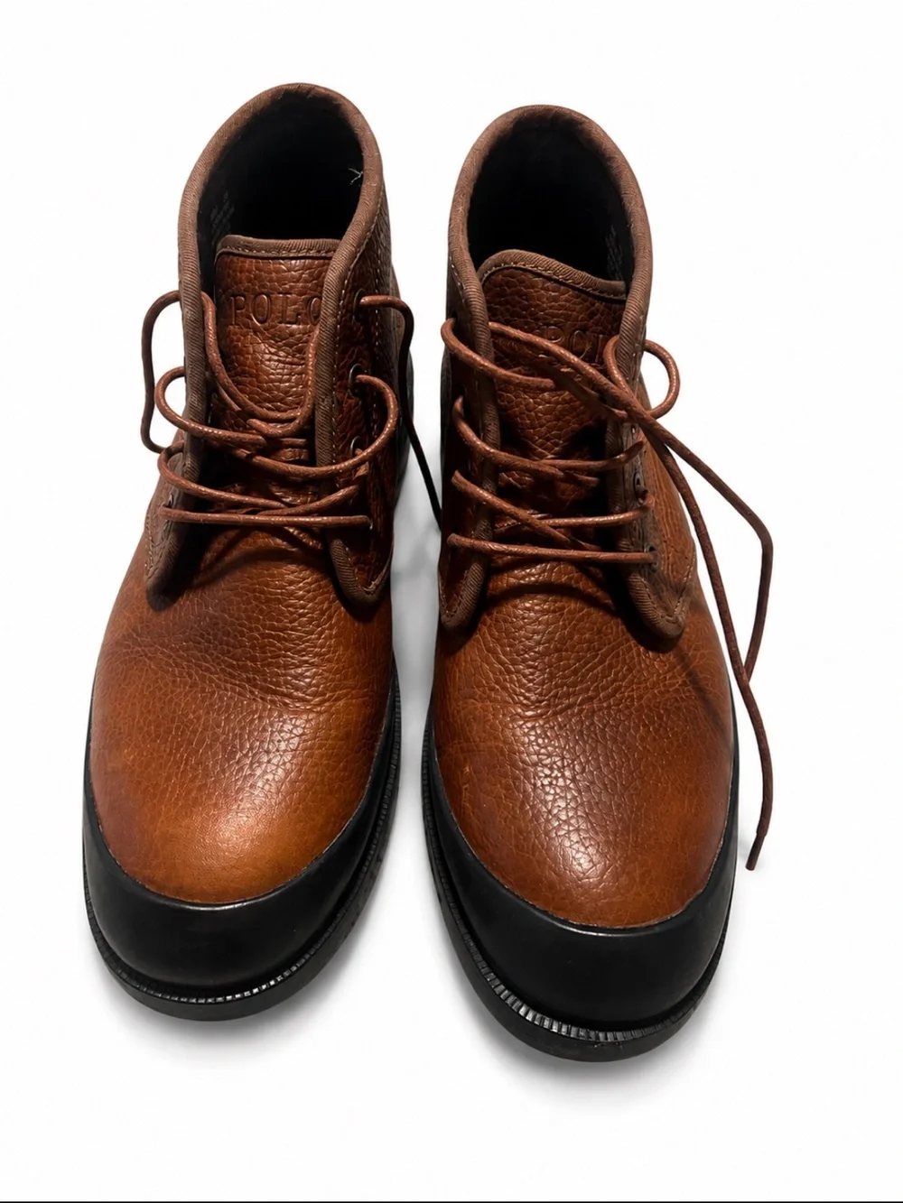 Polo Ralph Lauren Omar Men’s 9.5D Brown Leather Lug Sole Chukka Boots